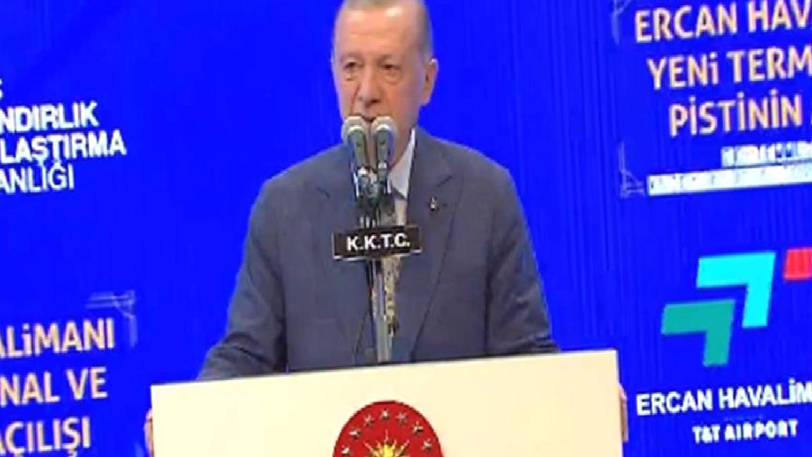 Erdoğan: KKTC’ye yönelik hukuki temelden yoksun, tamamen siyasi kısıtlamaları kaldırmaya davet ediyorum