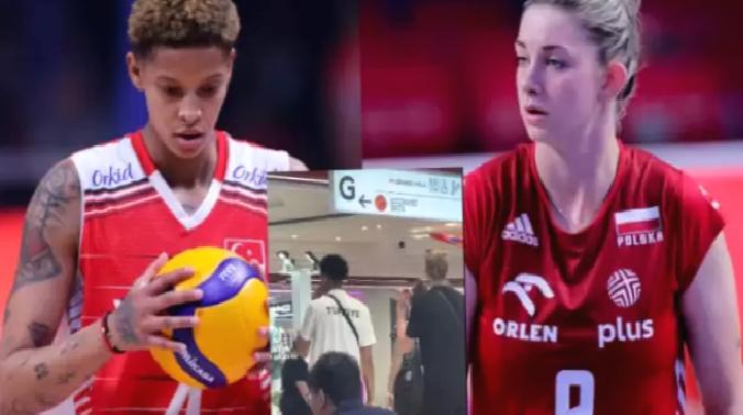 Melissa Vargas ve Magdalena Stysiak, Polonya – Türkiye maçının ardından buluştu