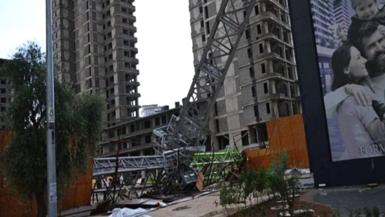 Adana’yı fırtına vurdu: Ağaçlar yıkıldı, kule vinç devrildi