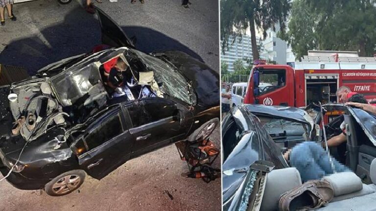 Mersin’de feci ölüm; 21. kattan otomobilin üzerine düştü