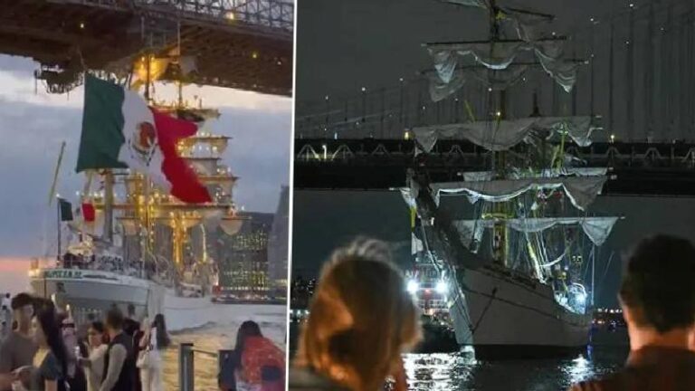 Meksika donanmasına ait geminin Brooklyn Köprüsü’ne çarpması sonucu en az 19 kişi yaralandı