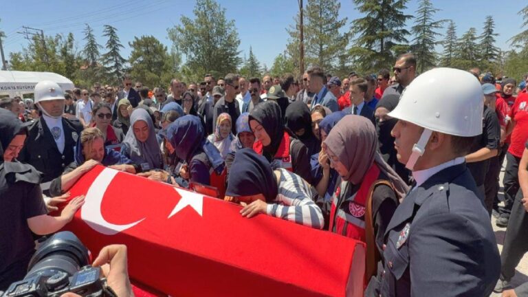 TUSAŞ mühendisi, şehit AKUT gönüllüsü Muharrem Can Konya’da son yolculuğuna uğurlandı