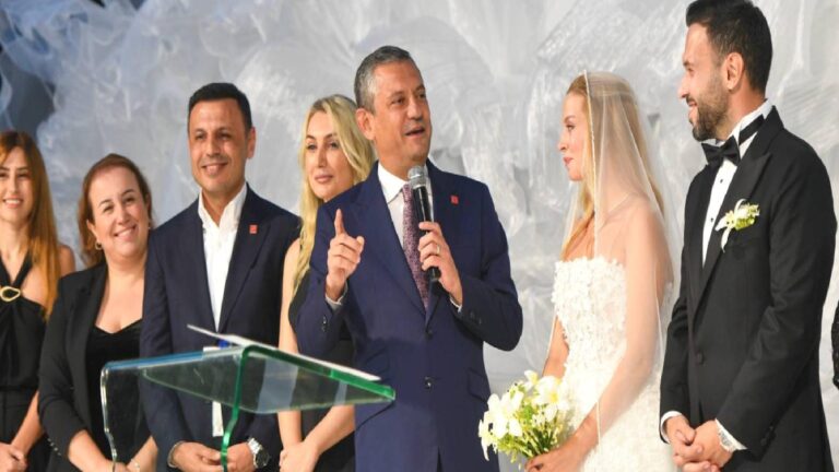 Özgür Özel, İzem ve Lütfü Gökberk çiftinin düğün törenine katıldı