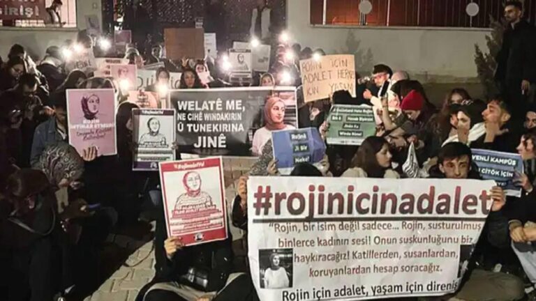 Tünel’de adalet yürüyüşü: “Rojin sizin kızınız olsaydı acaba kafanızı yastığa nasıl koyup uyuyabilirdiniz?”