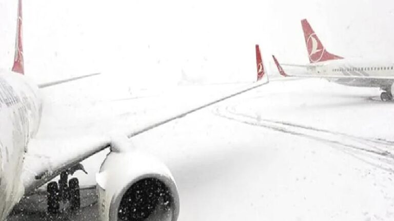 Havayolu şirketlerinden olumsuz hava şartları açıklaması: THY 61, Pegasus 30 ve Ajet de 42 seferini iptal etti