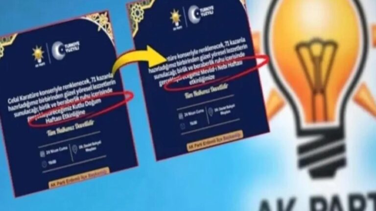 AKP Erdemli İlçe Başkanlığı’nın etkinlik davetiyesindeki “Kutlu Doğum Haftası” ifadesine suç duyurusu