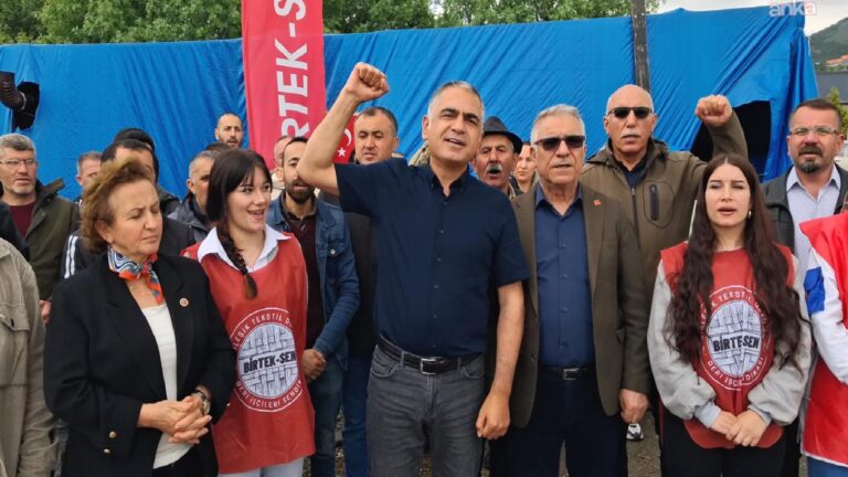 BİRTEK-SEN Genel Başkanı Türkmen tahliye sonrası direniş çadırında: Baskıların amacı işçilerin gözünü korkutmak