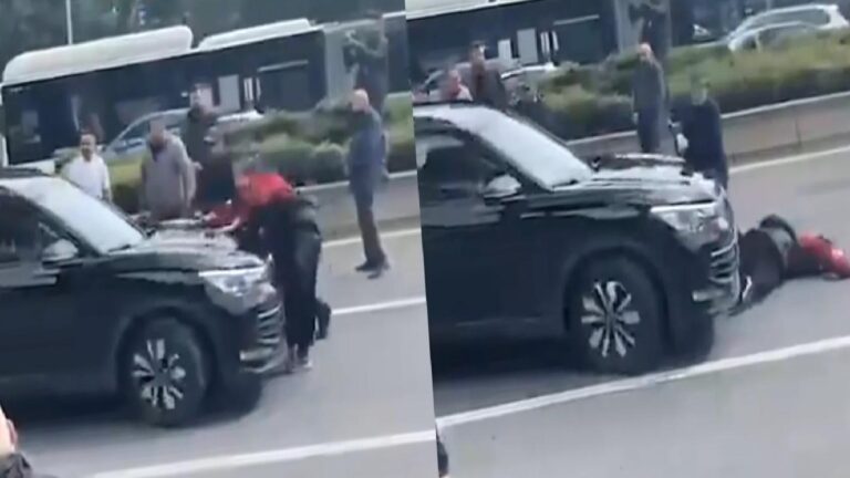 CHP Genel Merkezi önünde kalabalığın arasına dalan aracın plakası başka araca kayıtlı çıktı