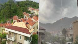 Muğla ve Aydın’da yıldırım düşmesi sebebiyle çıkan 6 yangına müdahale sürüyor