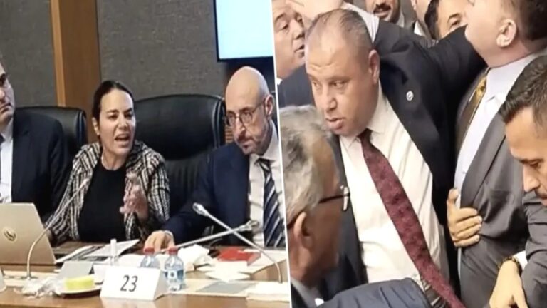 Çerçeve yasa teklifi, TBMM Adalet Komisyonu’nda: İyi Partili Türkeş ve MHP’li Bülbül arasında “pislik” tartışması çıktı, milletvekilleri birbirinin üzerine yürüdü